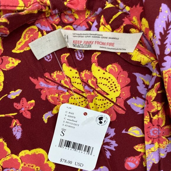 FREE PEOPLE Summer Of Love TOP Bandeau CONVERTIBLE TOP WINE PURPLE S L - Picture 13 of 15